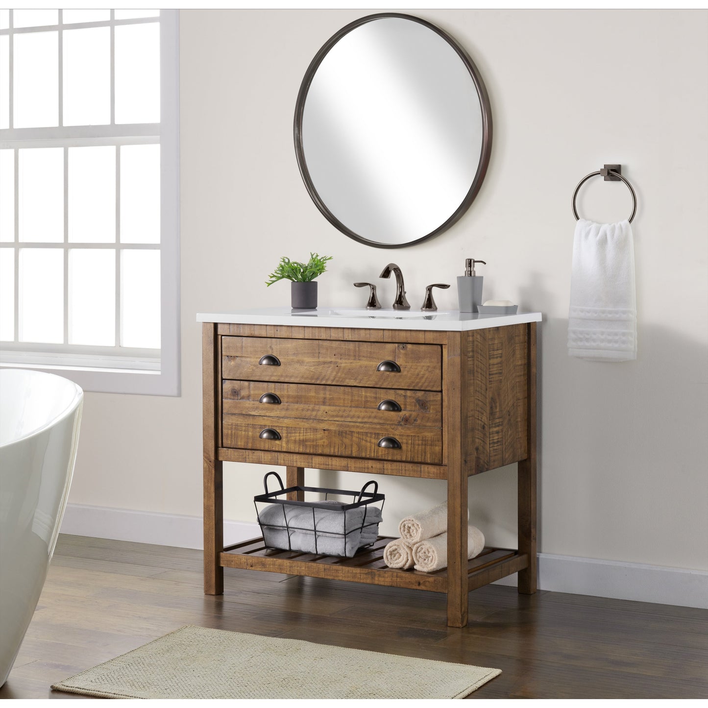 Monterey 37 Farmhouse Single Bathroom Vanity with Top