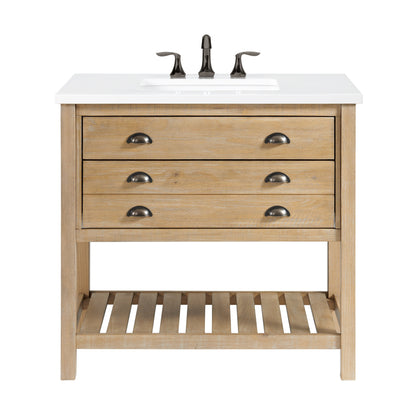 Monterey 37 Farmhouse Single Bathroom Vanity with Top