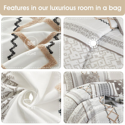 Nanshing Trina 15 Piece Boho Embroidered Comforter Set