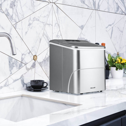 Newair 26 lbs. Countertop Ice Maker, Portable and Lightweight, Intuitive Control, Large or Small Ice Size, BPA Free Parts