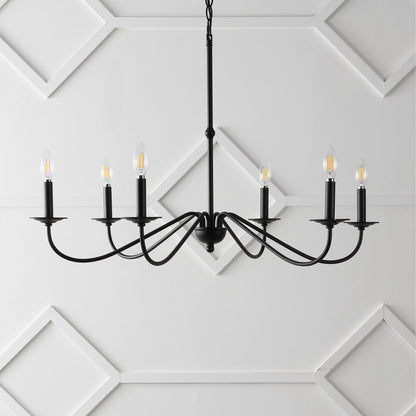 34.75 6-Light Iron LED Chandelier, by JONATHAN Y