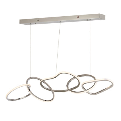 Nordic Luxury Interlocked Stainless Steel LED Chandelier Dining Room Ceiling Light