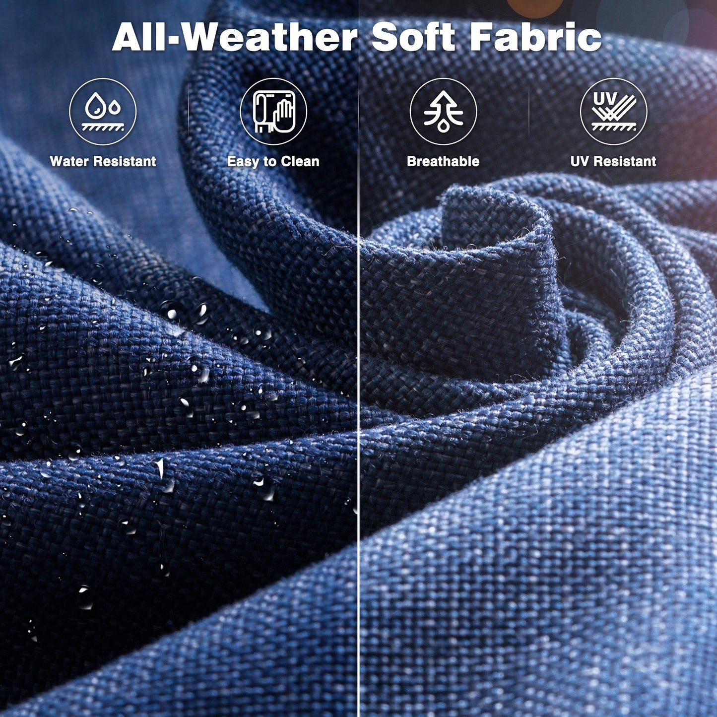 OVIOS 8-piece Patio Wicker Furniture Swivel Chair Set