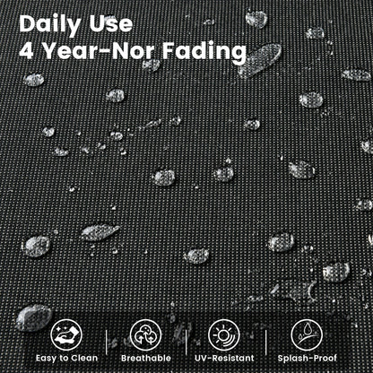 OVIOS 9 Pieces Outdoor Wicker Swivel Chair Set With Fire Table