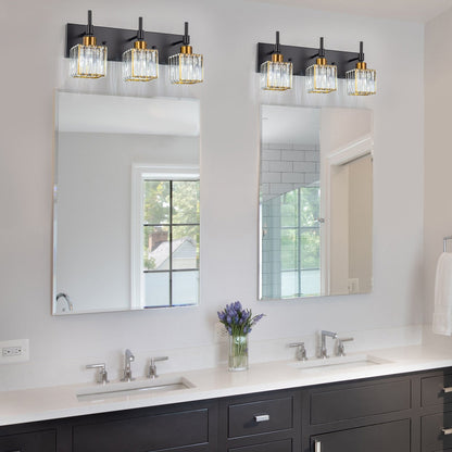 Ora Modern Dimmable Crystal Bathroom Light Fixtures Over Mirror Glam Vanity Lights