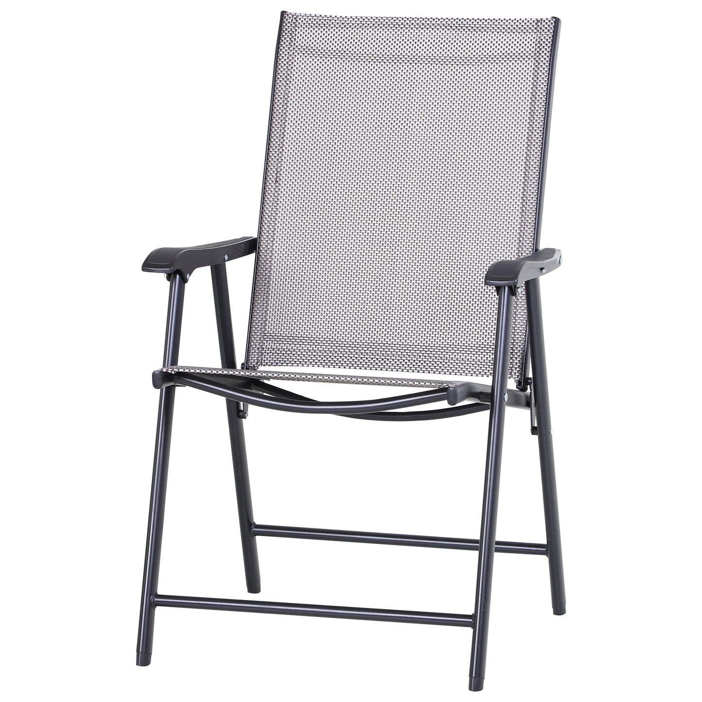 Outsunny 4-piece Folding Patio Chair Set with a Simple & Chic Design, Comfortable for the Deck, Garden, Yard & Travel