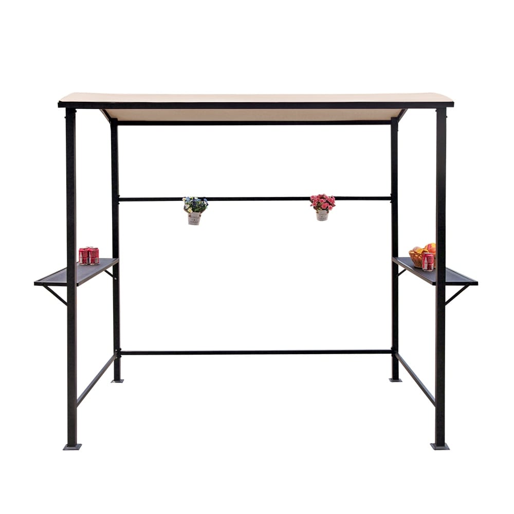 Outdoor 5 ft. x 8 ft. Steel Frame Grill Gazebo Canopy Barbecue Shelter