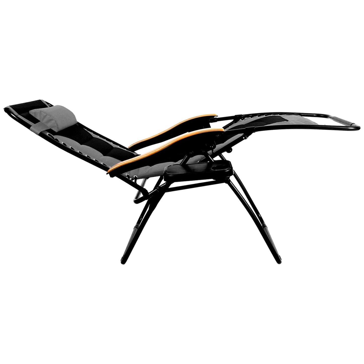 Oversize XL Padded Zero Gravity Lounge Chair Wider Armrest Adjustable Recliner with Cup Holder - N/A