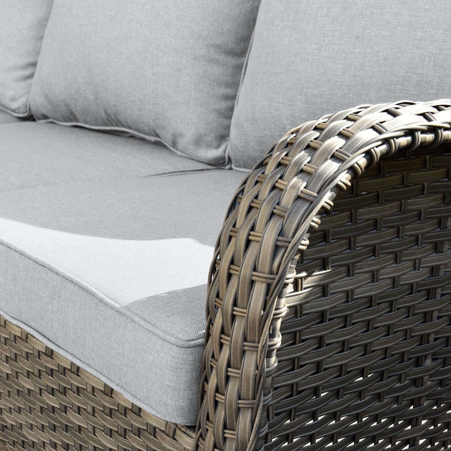 OVIOS 5-piece Patio Wicker High Back Conversation Set