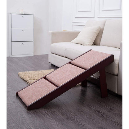 PAWLAND 2-in-1 Portable Folding Pet Stairs for Dogs, Cats, High Beds,Dog Steps, Easy Climb Pet Step Stool