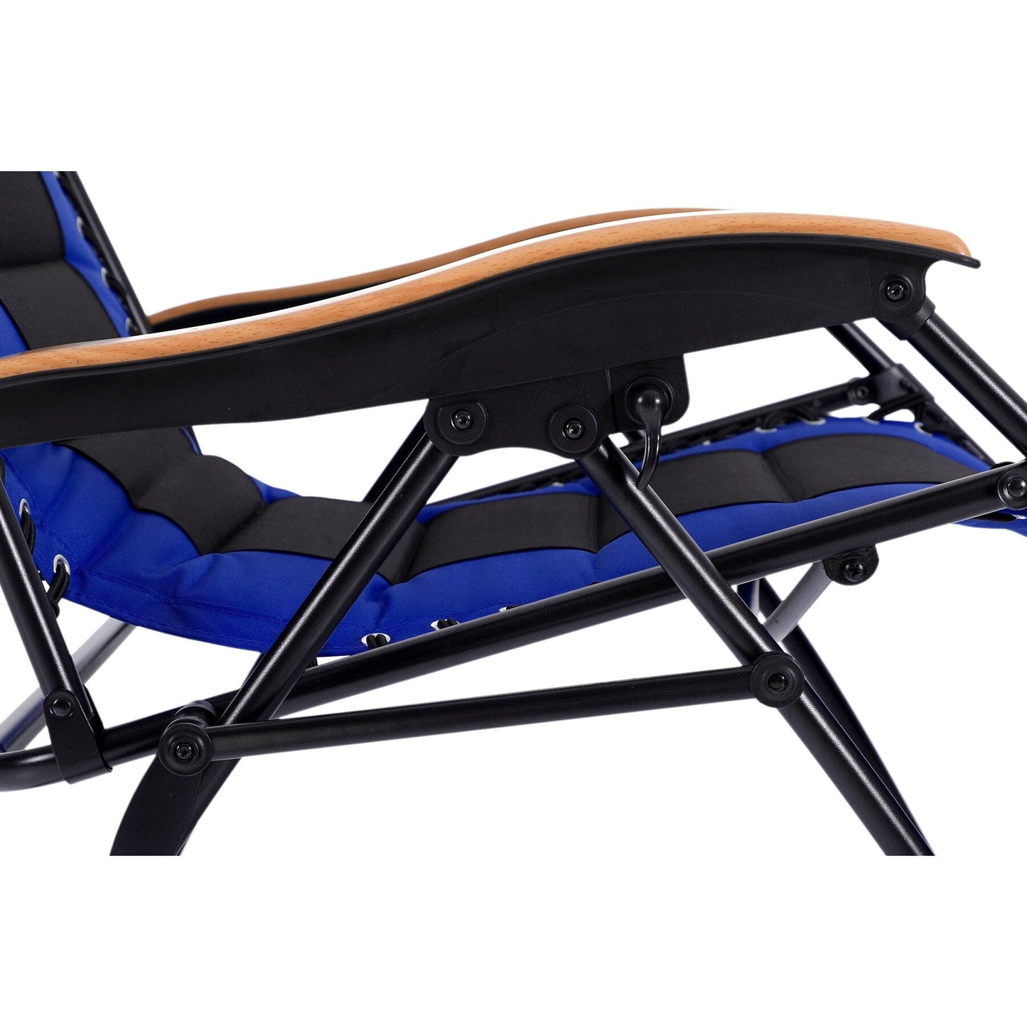 Oversize XL Padded Zero Gravity Lounge Chair Wider Armrest Adjustable Recliner with Cup Holder - N/A