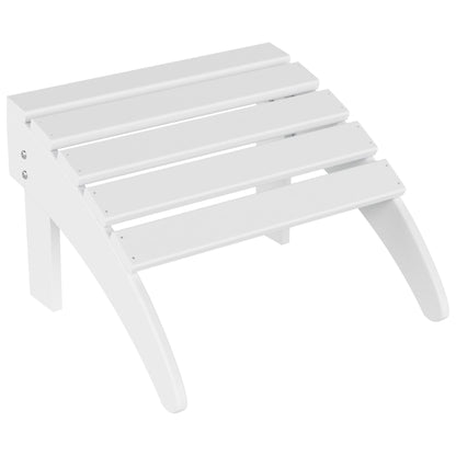 Polytrends Laguna Hdpe All Weather Outdoor Patio Foldable Adirondack Chair With Ottoman (2-Piece Set)