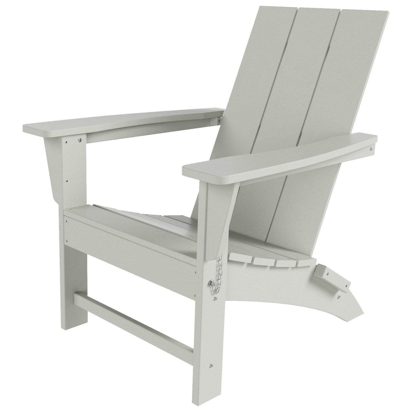 Polytrends Shoreside Modern Eco-Friendly All Weather Commercial-Residential Folding Adirondack Chair