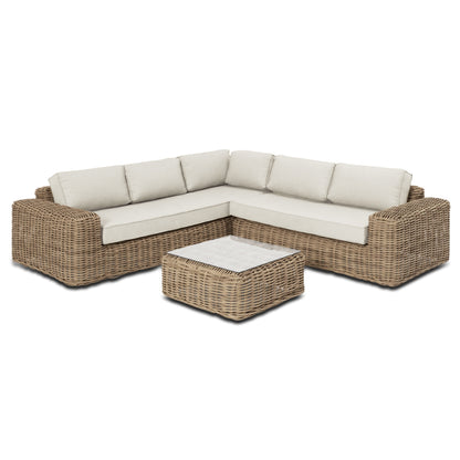 Poly & Bark Puglia Outdoor/Patio Corner Sectional Set with Coffee Table