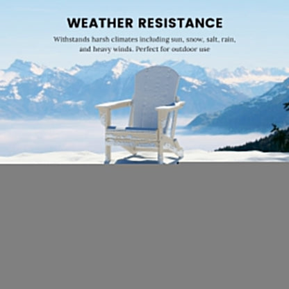 Polytrends Laguna Fade Resistant All Weather Outdoor Patio Folding Adirondack Chair