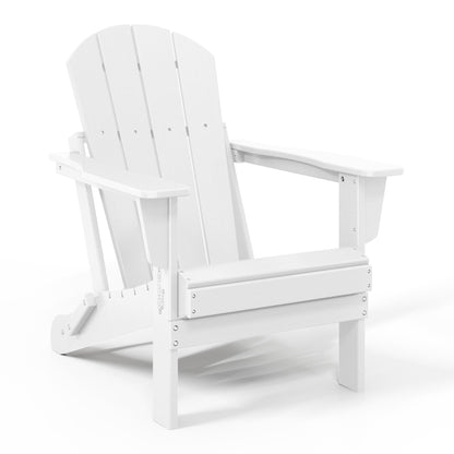 Polytrends Laguna Fade Resistant All Weather Outdoor Patio Folding Adirondack Chair