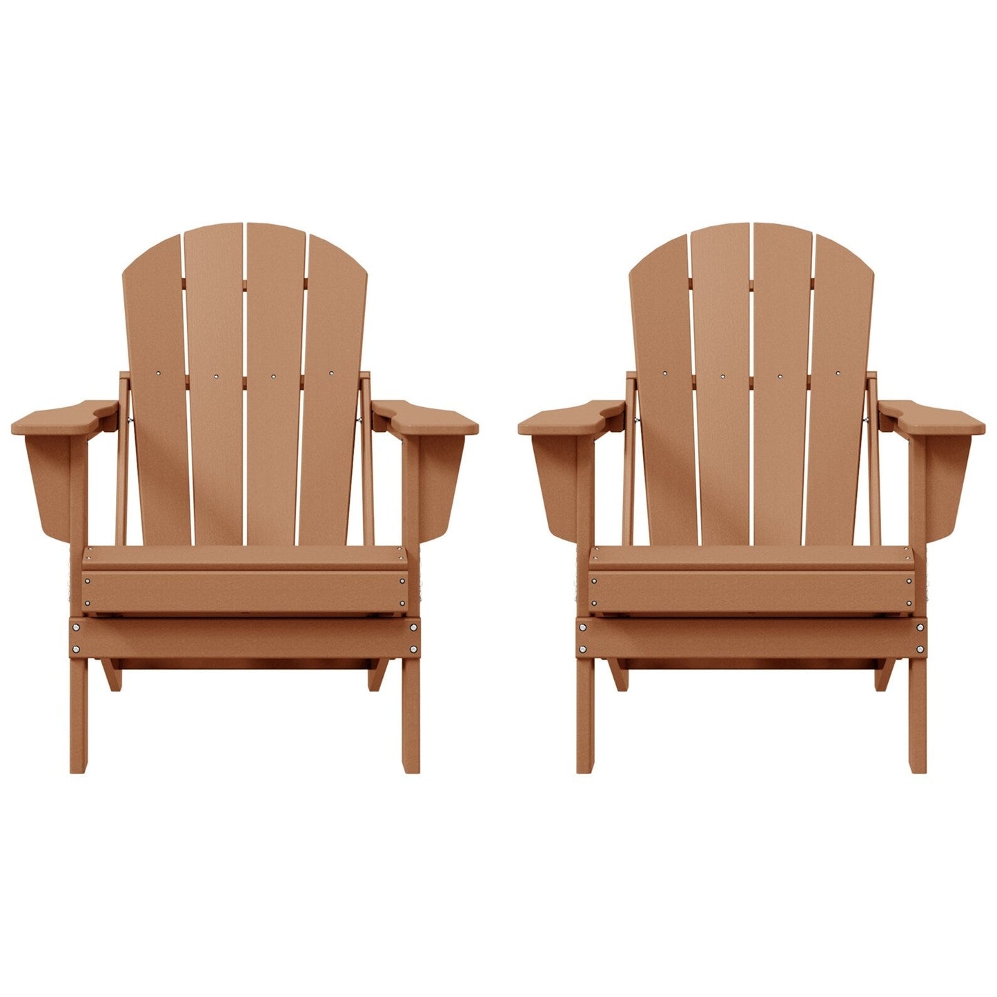 Polytrends Laguna Weather Resistant Outdoor Patio Folding Adirondack Chairs (Set of 2)