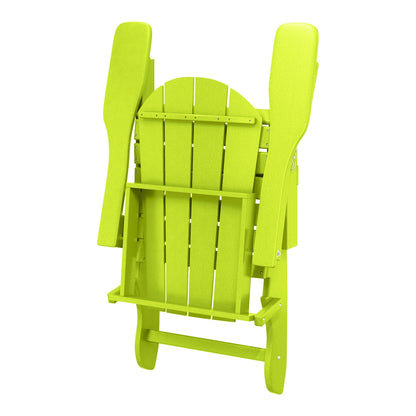 Polytrends Laguna Weather Resistant Outdoor Patio Folding Adirondack Chairs (Set of 4)
