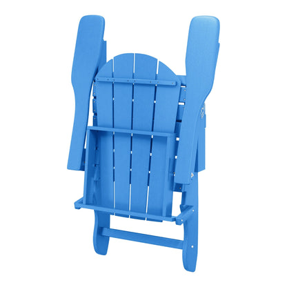 Polytrends Laguna Weather Resistant Outdoor Patio Folding Adirondack Chairs (Set of 4)