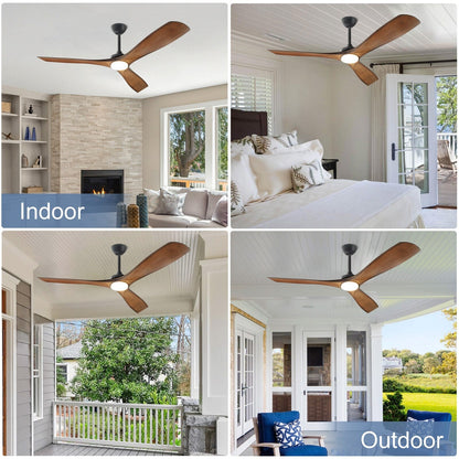 Remote Ceiling Fan with Lights Flush Mount