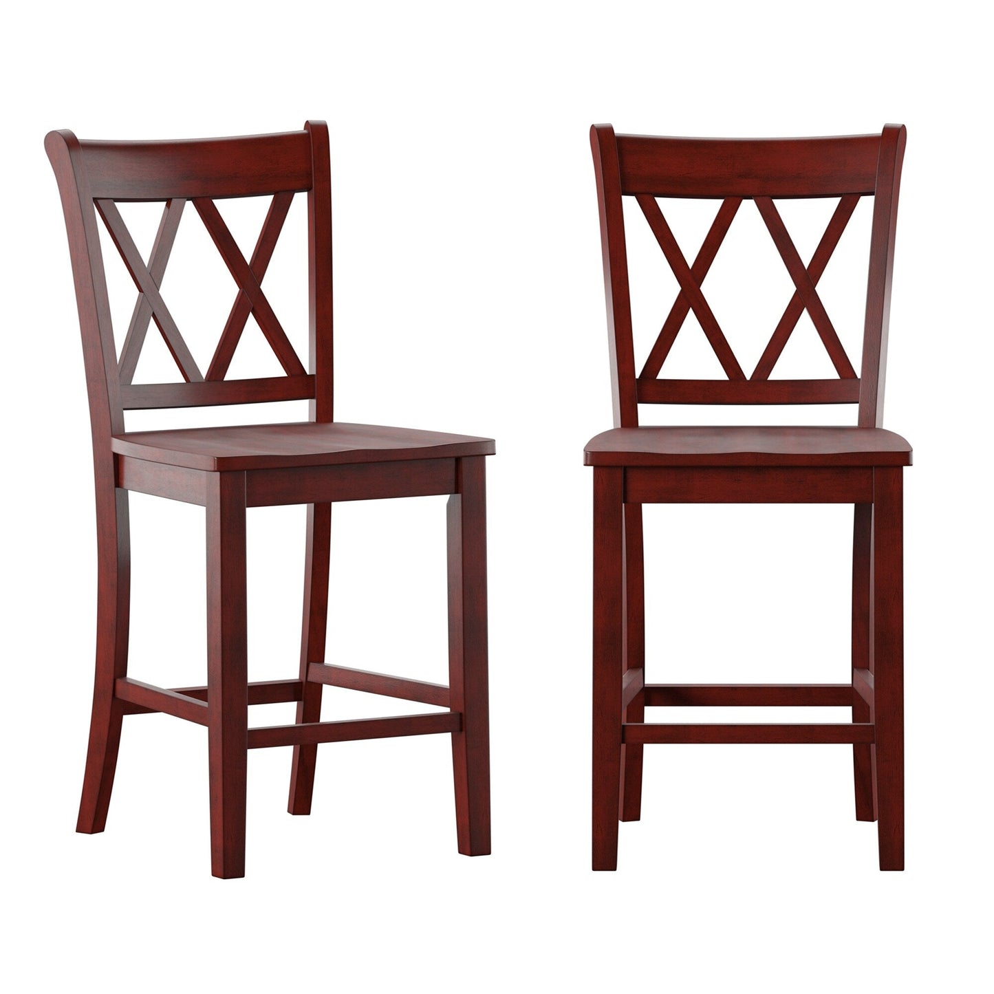 Ronda Double X-Back Counter Height Chairs (Set of 2)