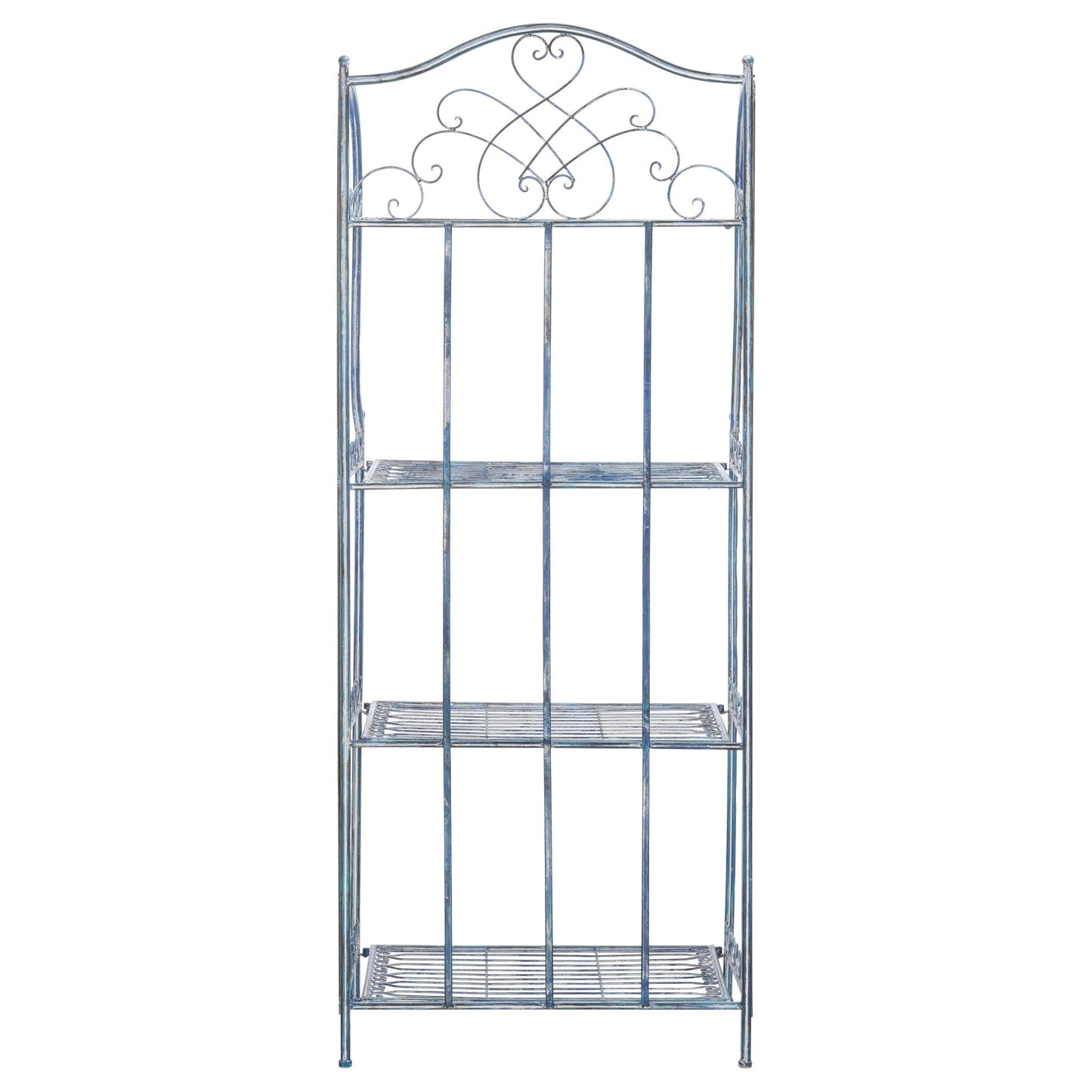 SAFAVIEH Bryn Victorian Wrought Iron 4-Tier Outdoor Bakers Rack - 25 In. W x 15 In. D x 63 In. H - 25W x 15D x 63H