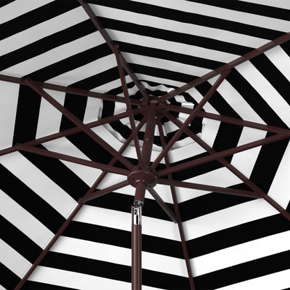 SAFAVIEH Hadire Inside Out Striped 9 Ft Crank Outdoor Umbrella