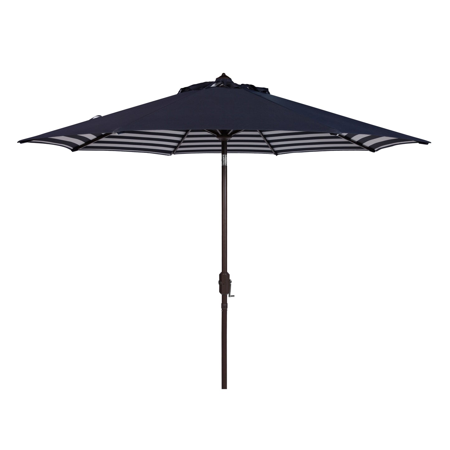 SAFAVIEH Hadire Inside Out Striped 9 Ft Crank Outdoor Umbrella