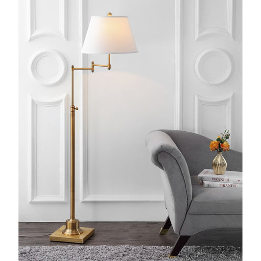 SAFAVIEH Lighting Tracee 60-inch Swivel Gold Floor Lamp - 16x16x54.5-68.5 - 16Wx16Dx69H
