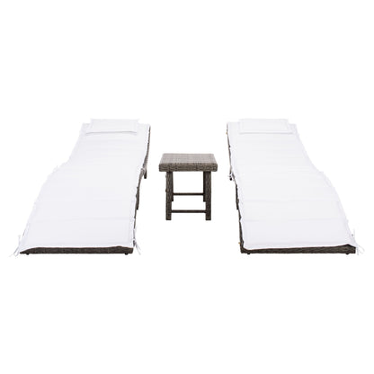 SAFAVIEH Outdoor Blaguna 3-Piece Sun Lounger Set - 83Wx20Dx24H