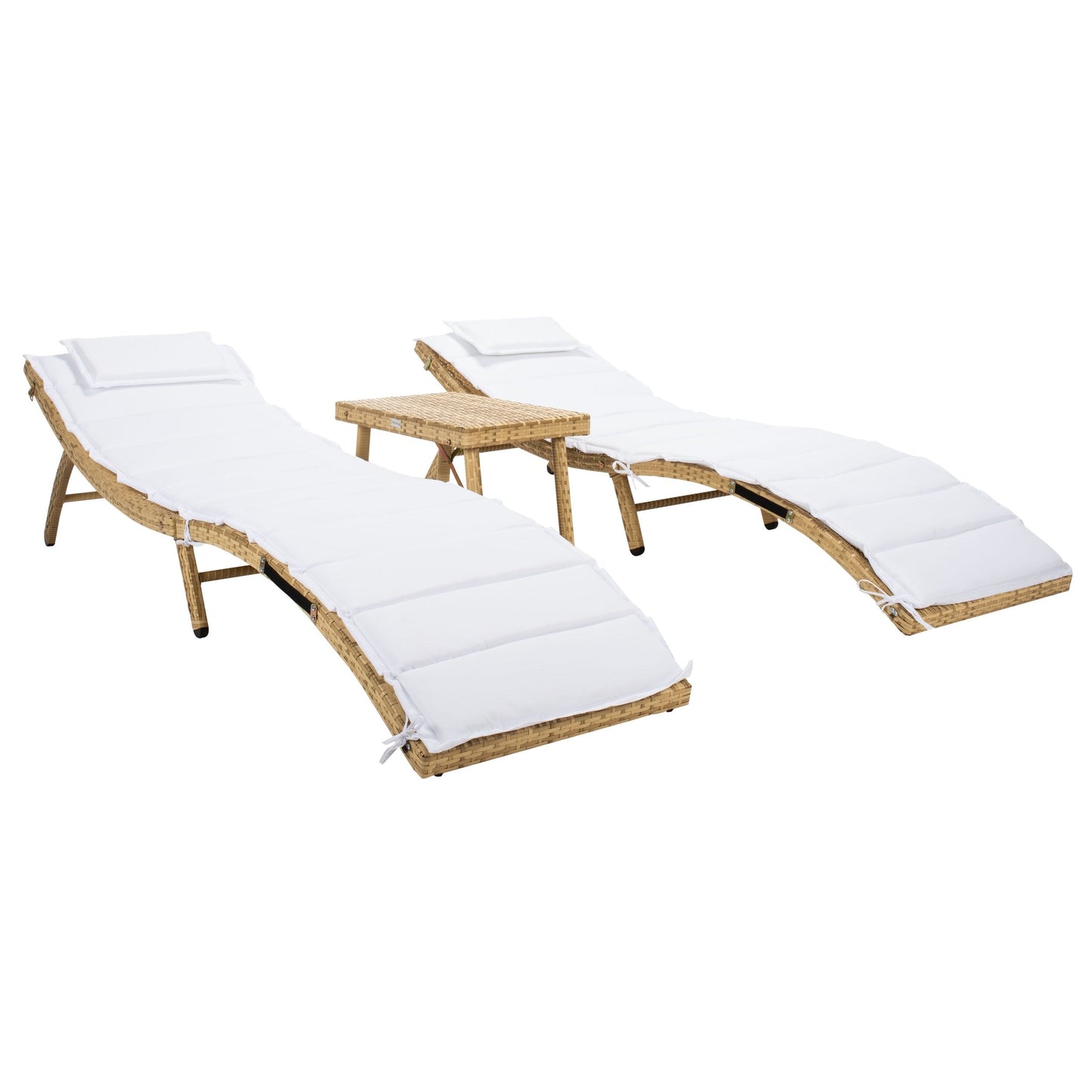 SAFAVIEH Outdoor Blaguna 3-Piece Sun Lounger Set - 83Wx20Dx24H