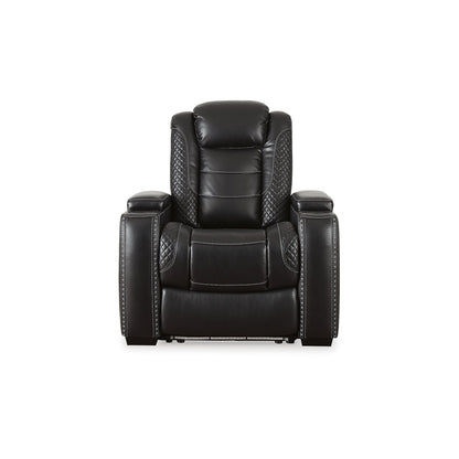 Signature Design by Ashley Party Time Black 3-Piece Home Theater Seating