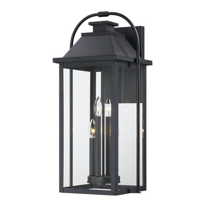 Brits Black Outdoor Wall Lantern Sconce Light
