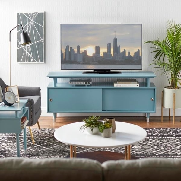 Simple Living Margo Mid-Century Modern Wood TV Stand