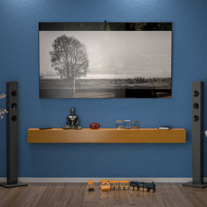 Solid Pine Wall Mounted Fireplace Mantel Floating Shelf