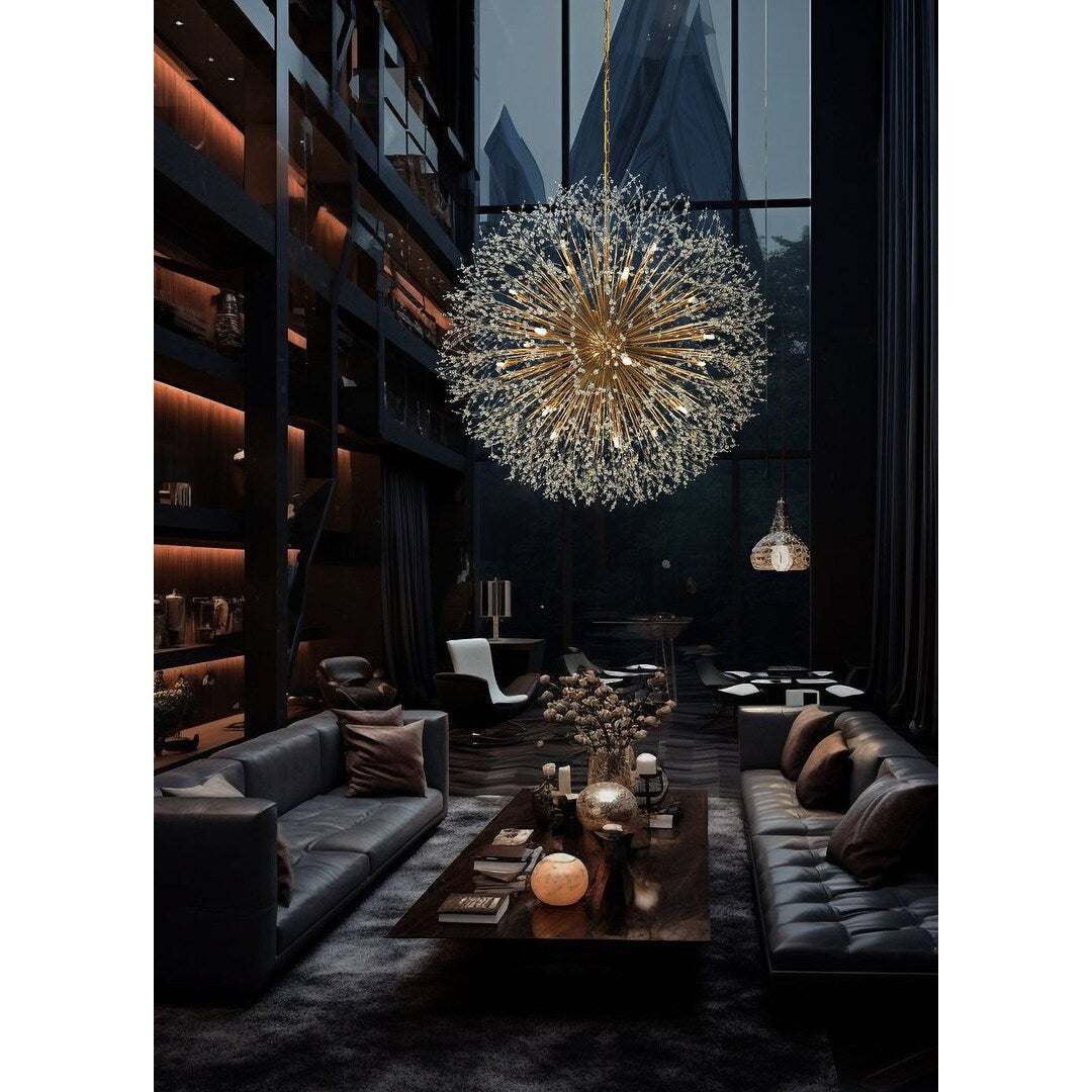 Starburst Chandelier 47 Wide Crystal Lighting Fixture