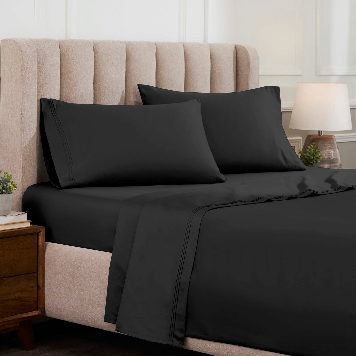 Superior Egyptian Cotton 1500 Thread Count Deep Pocket Solid Sheet Set
