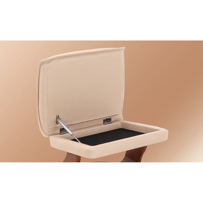 Leather Swivel Recliner with Matching Storage Ottoman