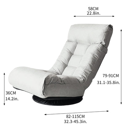 Upholstered Armless Recliner Set with Ottoman and Adjustable Headrest