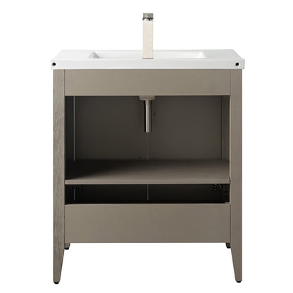 Vanity Art 20 or 24 or 30 Single Sink Bathroom Vanity Cabinet with Ceramic Top