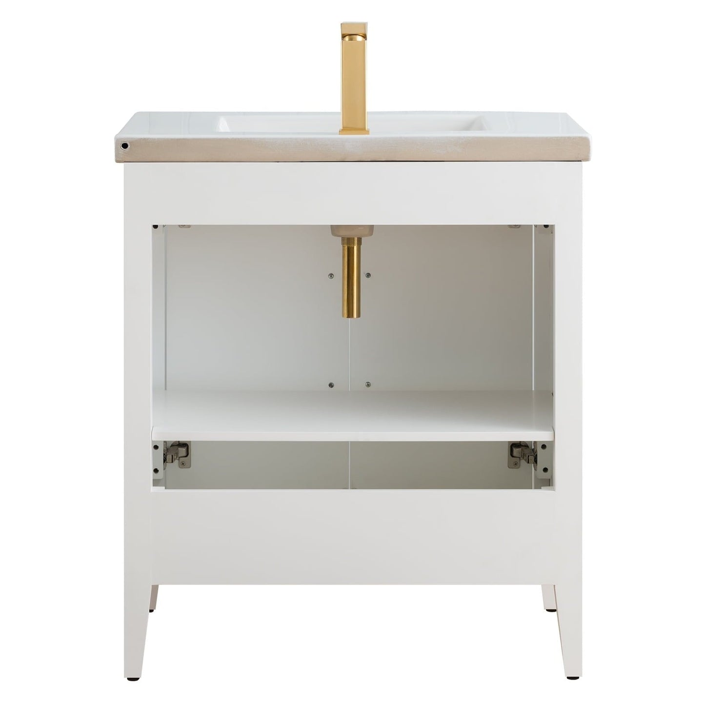 Vanity Art 20 or 24 or 30 Single Sink Bathroom Vanity Cabinet with Ceramic Top