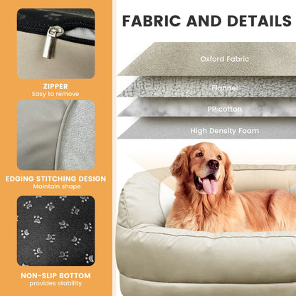 WOWMAX Waterproof Orthopedic Foam Dog Bed for Large Dogs dog couche