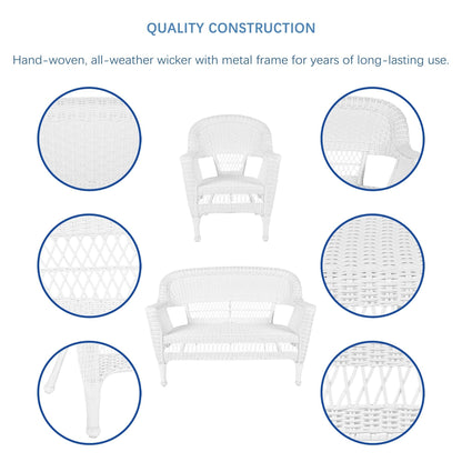 Wicker Patio 4-piece Conversation Set