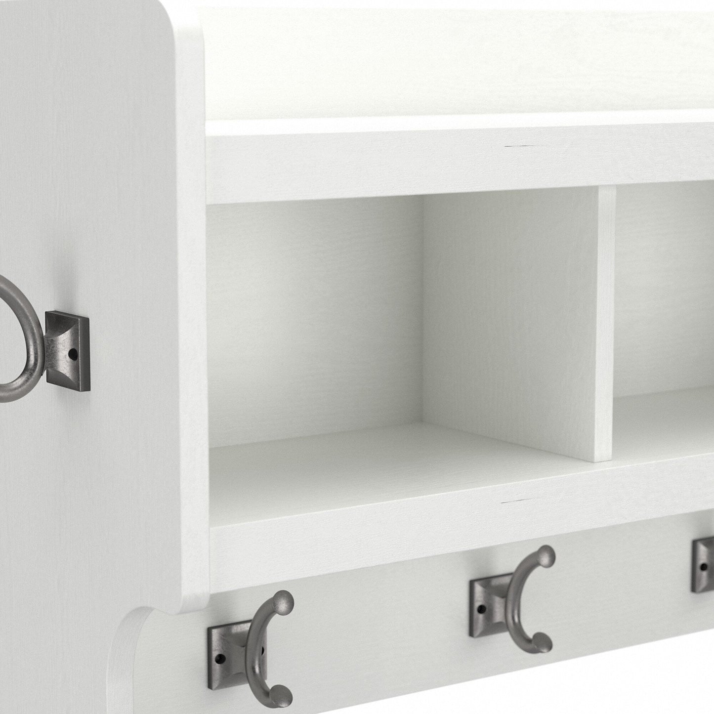 Woodland 40W Wall Mounted Coat Rack with Shelf by Bush Furniture