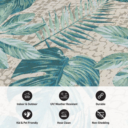 World Rug Gallery Contemporary Tropical Floral Indoor/Outdoor Area Rug