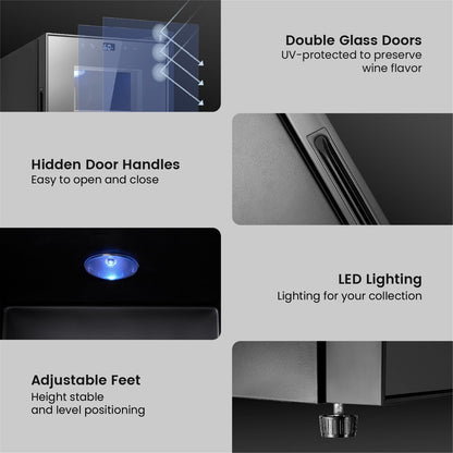 Yeego 8 Bottle Wine Refrigerator Mini Cooler